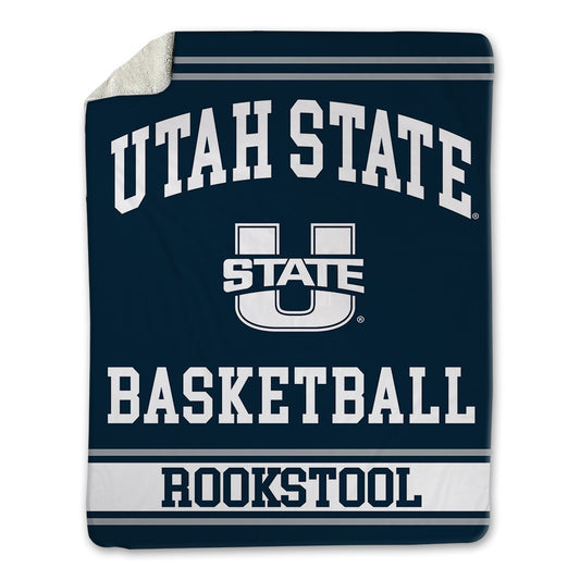 Utah State - NCAA Women's Basketball : Kylani Rookstool - Blanket-0
