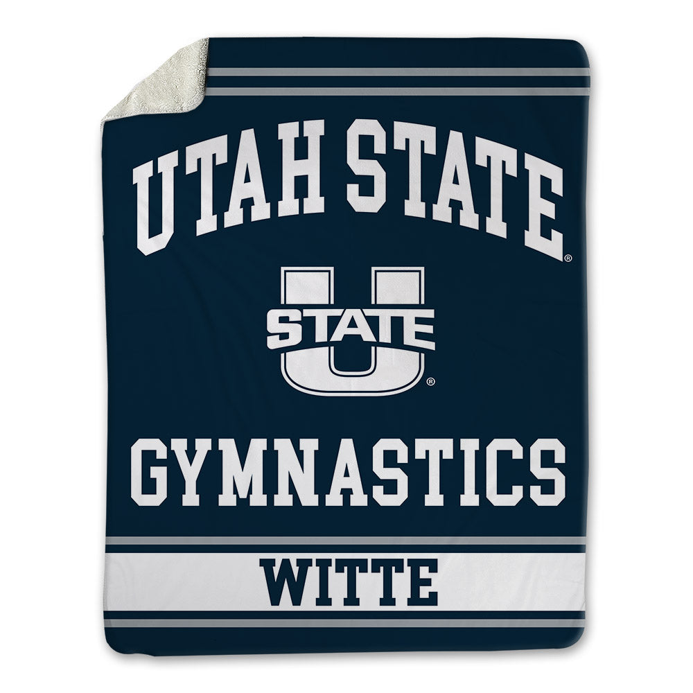 Utah State - NCAA Women's Gymnastics : Mya Witte - Blanket-0