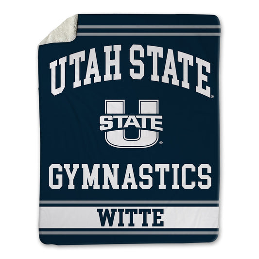 Utah State - NCAA Women's Gymnastics : Mya Witte - Blanket-0