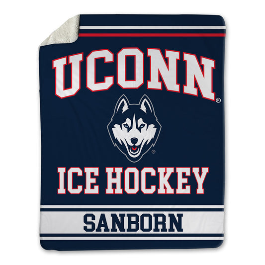 UConn - NCAA Men's Ice Hockey : Ryan Sanborn - Blanket-0