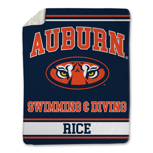Auburn - NCAA Men's Swimming & Diving : Mike Rice - Blanket-0