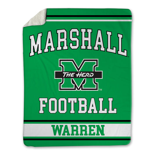 Marshall - NCAA Football : Mikailin Warren - Blanket-0