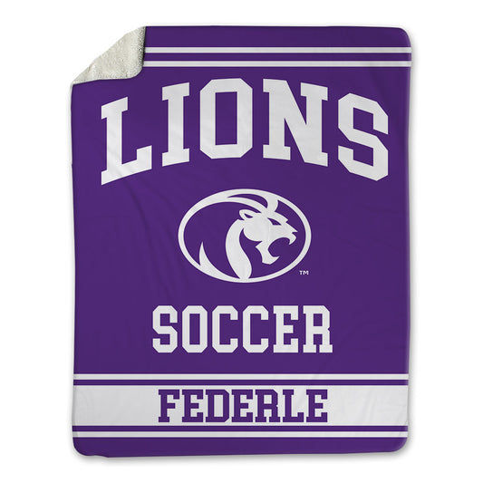 North Alabama - NCAA Women's Soccer : Carolyn Federle - Blanket-0