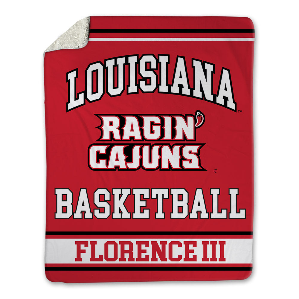 Louisiana - NCAA Men's Basketball : Derrick Florence III - Blanket-0