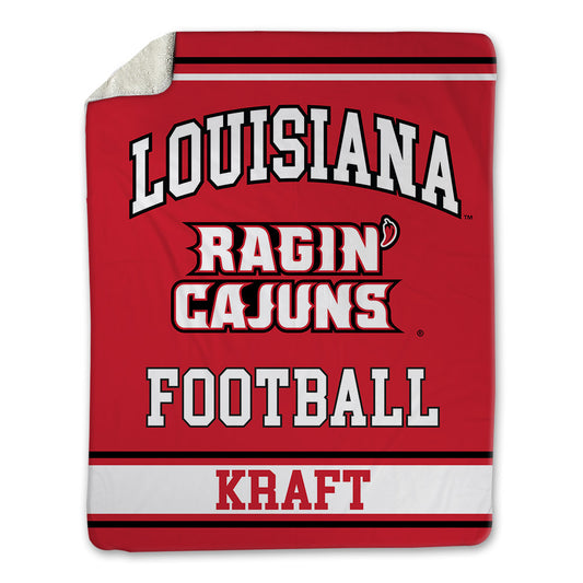 Louisiana - NCAA Football : Carson Kraft - Blanket-0
