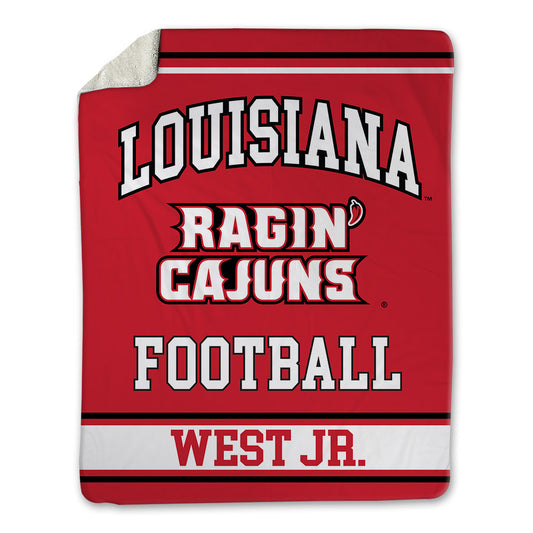 Louisiana - NCAA Football : Fitzgerald West Jr. - Blanket-0