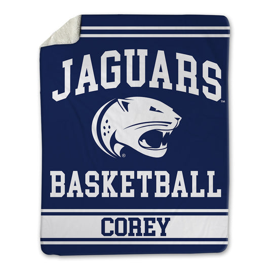 South Alabama - NCAA Men's Basketball : Myles Corey - Blanket-0