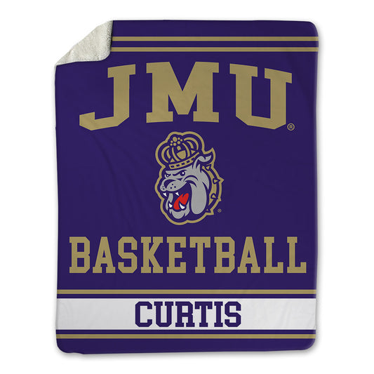 JMU - NCAA Men's Basketball : Marley Curtis - Blanket-0