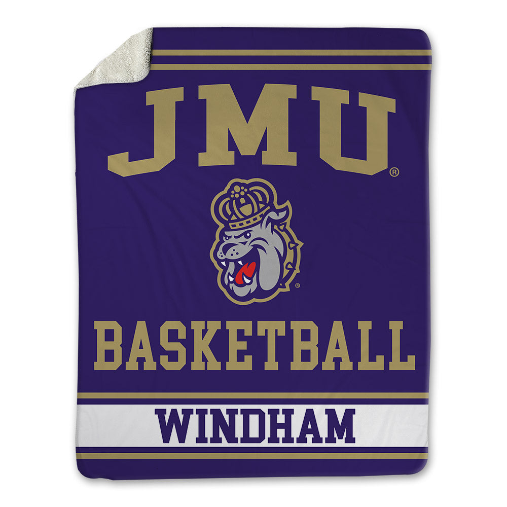 JMU - NCAA Men's Basketball : KJ Windham - Blanket-0