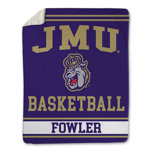 JMU - NCAA Men's Basketball : Preston Fowler - Blanket-0