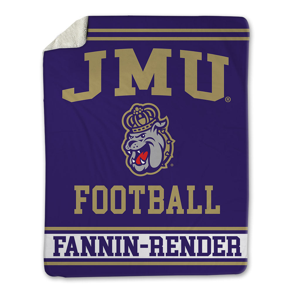 JMU - NCAA Football : Malachi Fannin-Render - Blanket-0