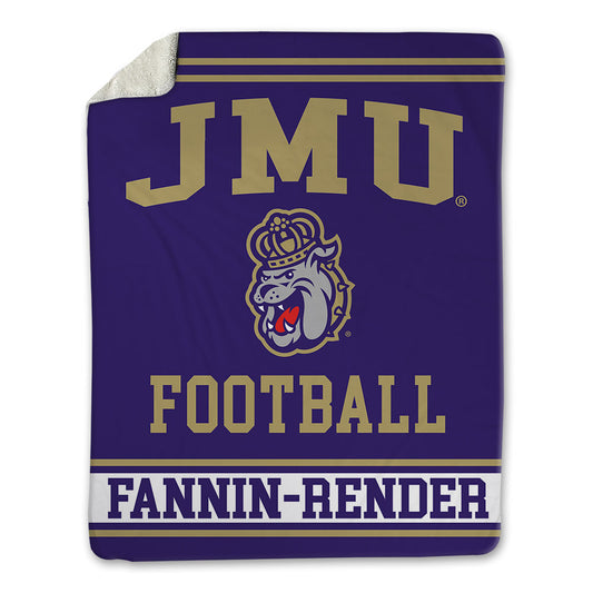 JMU - NCAA Football : Malachi Fannin-Render - Blanket-0