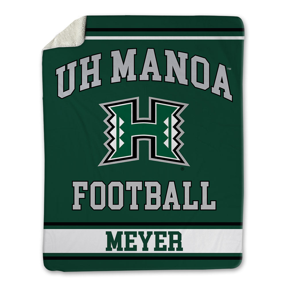 Hawaii - NCAA Football : Makanale'a Meyer - Blanket-0