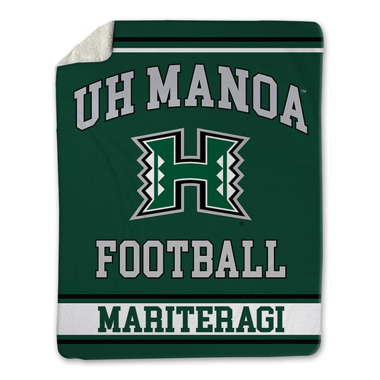 Hawaii - NCAA Football : Zaden Mariteragi - Blanket-0