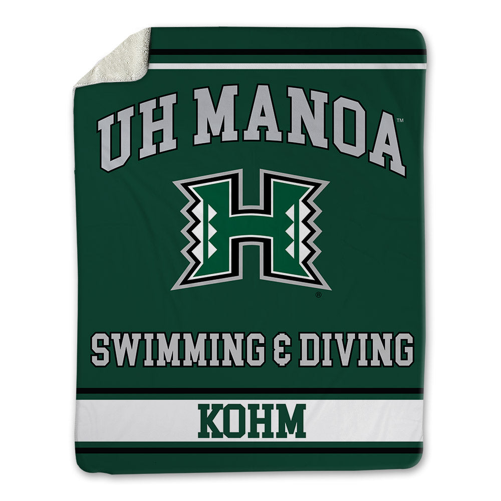 Hawaii - NCAA Men's Swimming & Diving : Zachary Kohm - Blanket-0