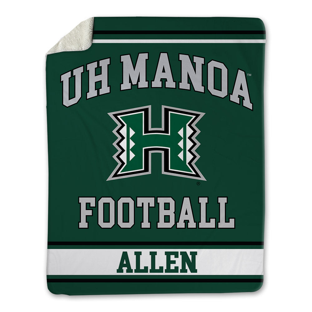 Hawaii - NCAA Football : Zion Allen - Blanket-0