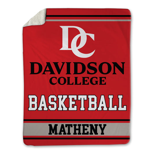 Davidson - NCAA Men's Basketball : Brock Matheny - Blanket-0