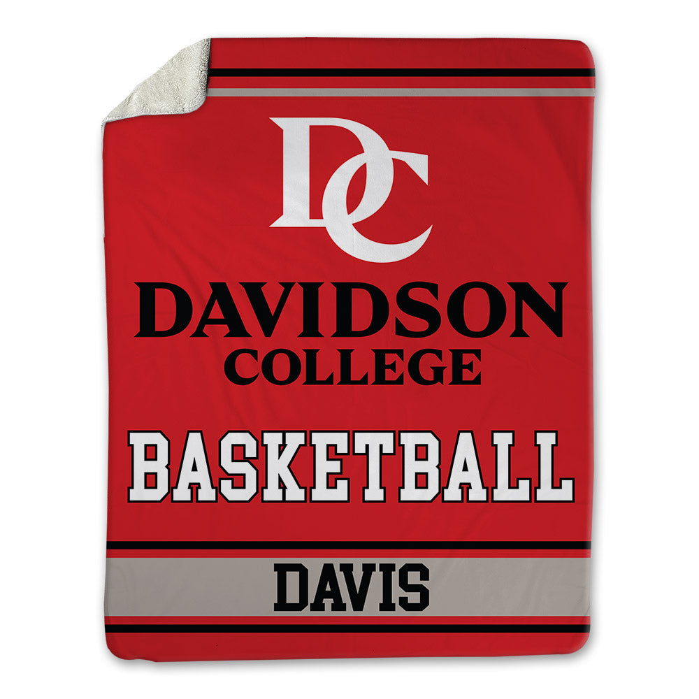 Davidson - NCAA Men's Basketball : Malik Davis - Blanket-0