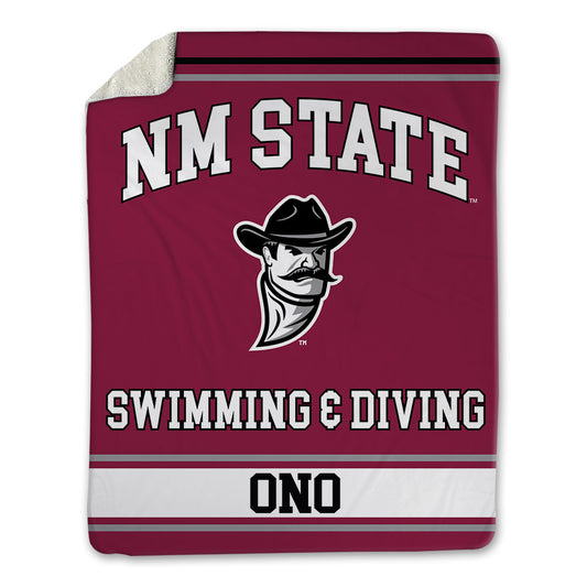 NMSU - NCAA Women's Swimming & Diving : Megan Ono - Blanket-0