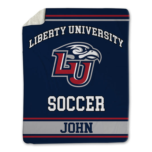 Liberty - NCAA Men's Soccer : Elijah John - Blanket-0