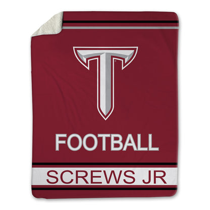 Troy - NCAA Football : Patrick Screws Jr - Blanket-0