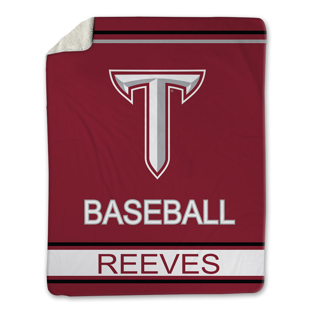 Troy - NCAA Baseball : Caden Reeves - Blanket-1
