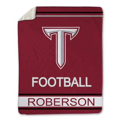 Troy - NCAA Football : Timothy Roberson - Blanket-0