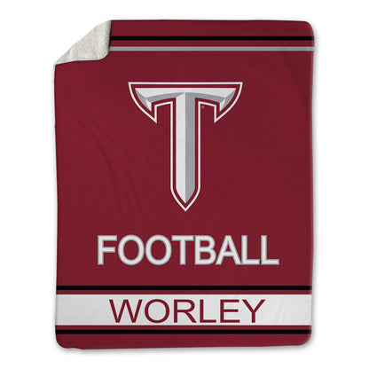 Troy - NCAA Football : Jackson Worley - Blanket-0