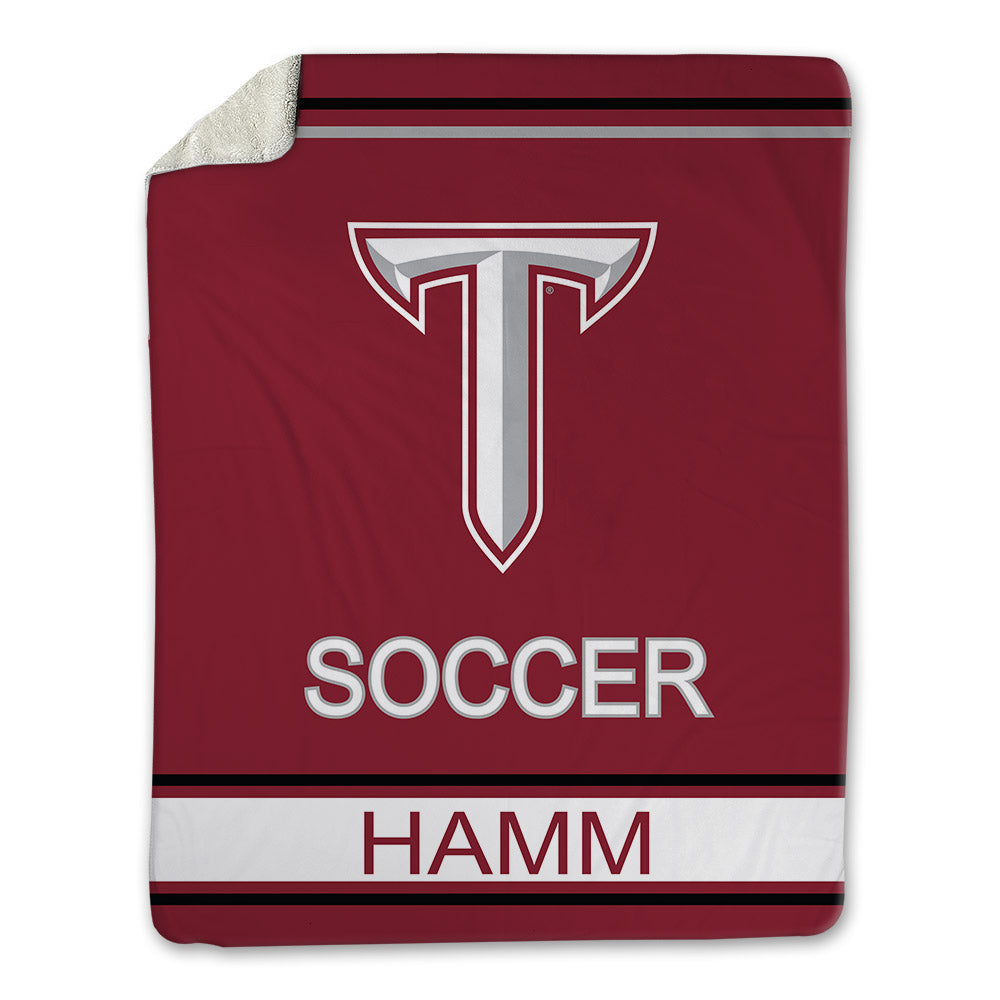 Troy - NCAA Women's Soccer : Megan Hamm - Blanket-0