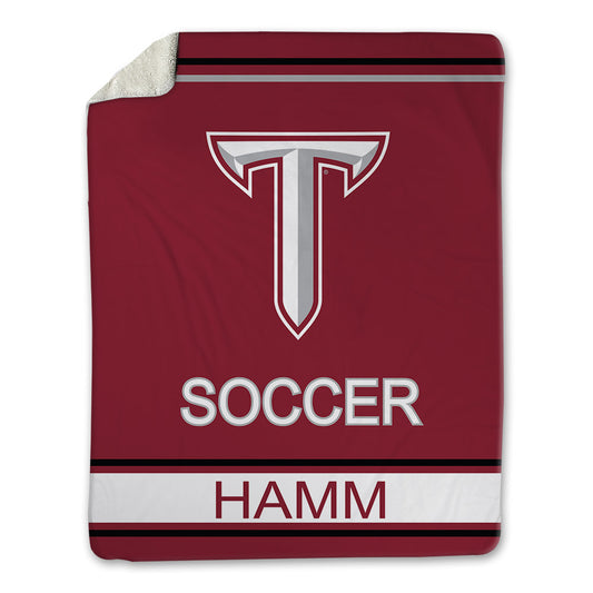 Troy - NCAA Women's Soccer : Megan Hamm - Blanket-0