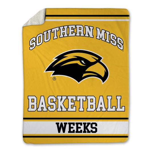 Southern Miss - NCAA Men's Basketball : Tylik Weeks - Blanket-0
