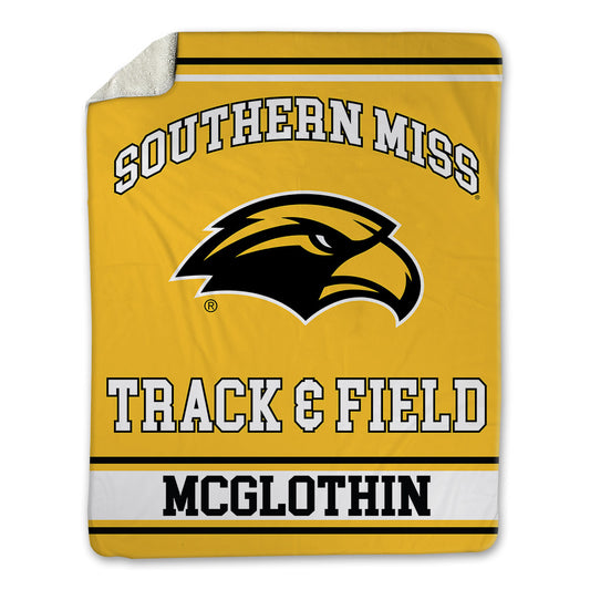 Southern Miss - NCAA Men's Track & Field : Zahkarri Mcglothin - Blanket-0