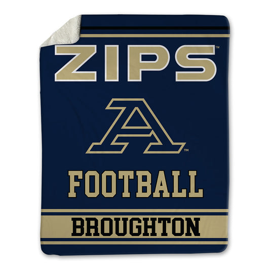Akron - NCAA Football : Cibastian Broughton - Blanket-0