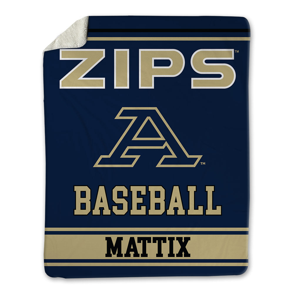 Akron - NCAA Baseball : Adison Mattix - Blanket-0