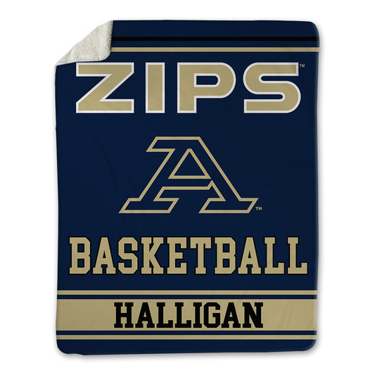 Akron - NCAA Men's Basketball : Zachary Halligan - Blanket-0