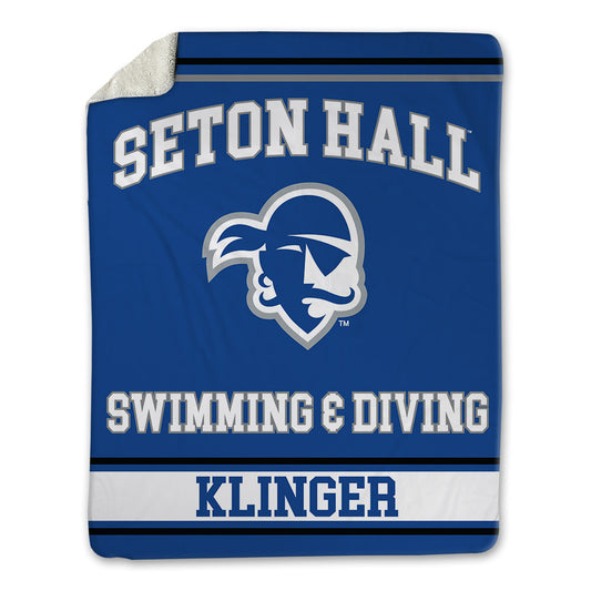 Seton Hall - NCAA Men's Swimming & Diving : Adam Klinger - Blanket-0