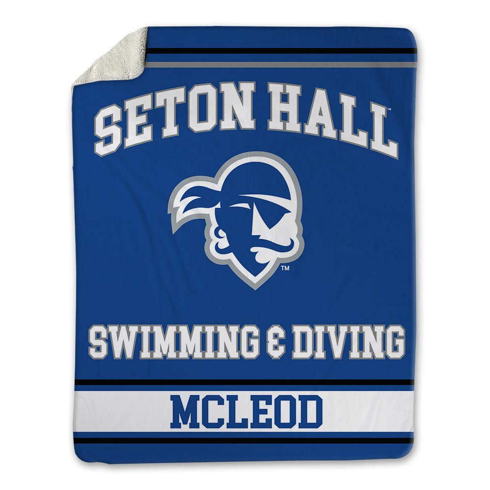 Seton Hall - NCAA Men's Swimming & Diving : Zach McLeod - Blanket-0