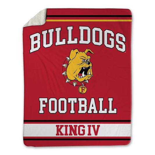 Ferris State - NCAA Football : Damion King IV - Blanket-0