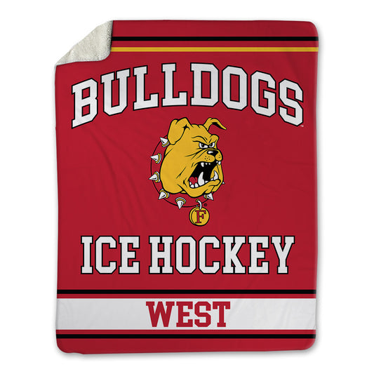 Ferris State - NCAA Men's Ice Hockey : Noah West - Blanket-0