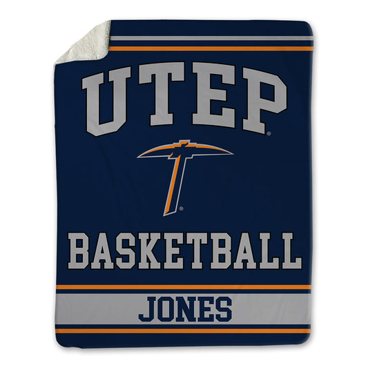 UTEP - NCAA Men's Basketball : Elijah Jones - Blanket-0