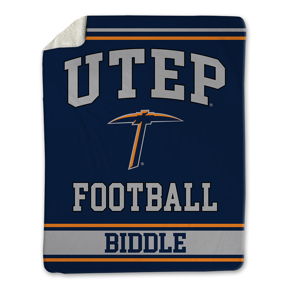 UTEP - NCAA Football : Chace Biddle - Blanket-0