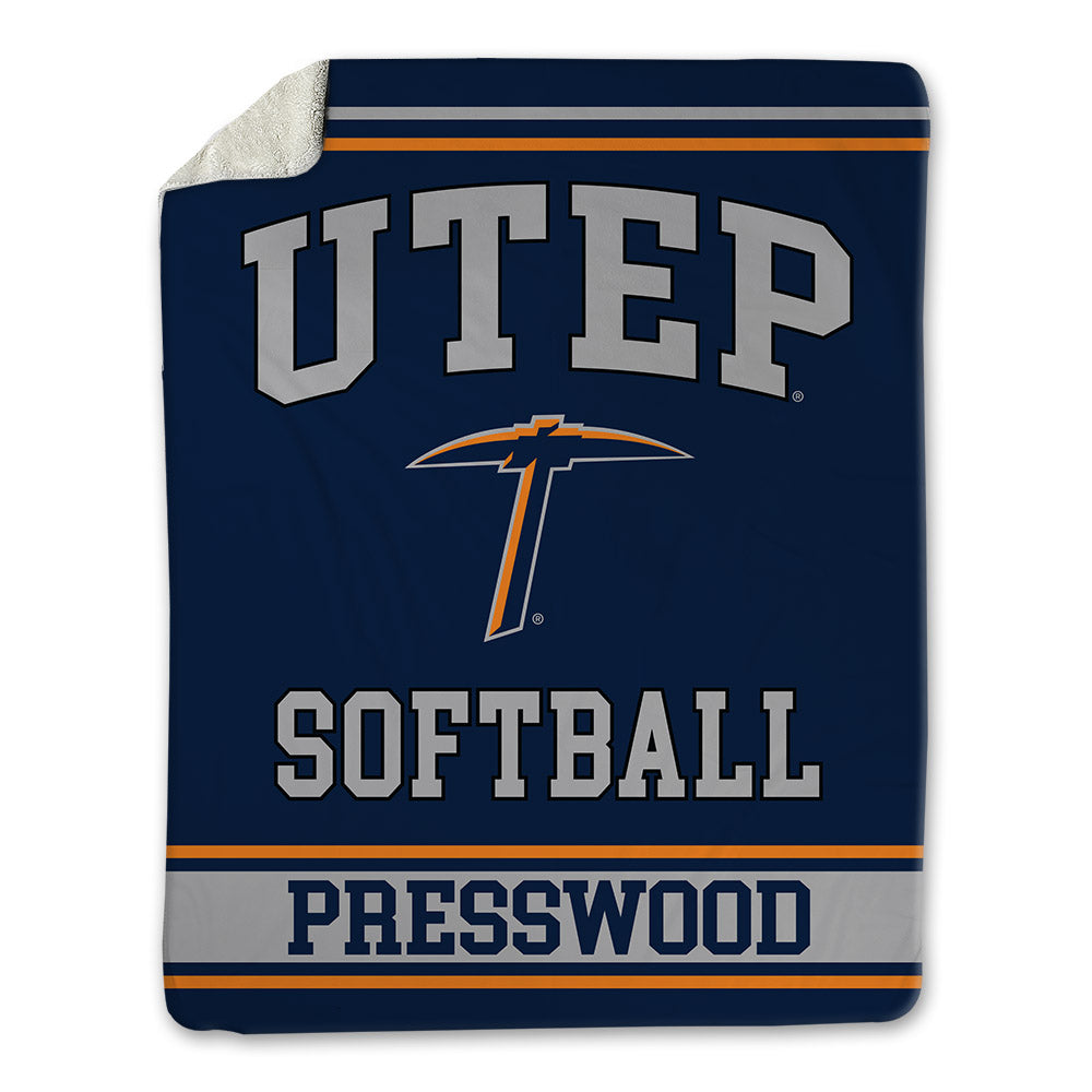 UTEP - NCAA Softball : Ryann Presswood - Blanket-0