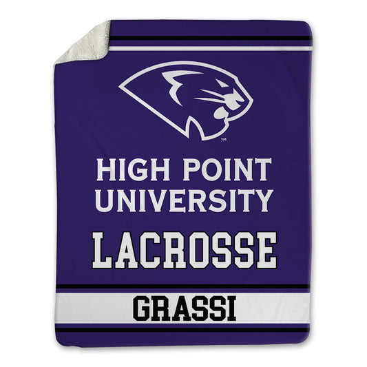 High Point - NCAA Men's Lacrosse : Anthony Grassi - Blanket-0