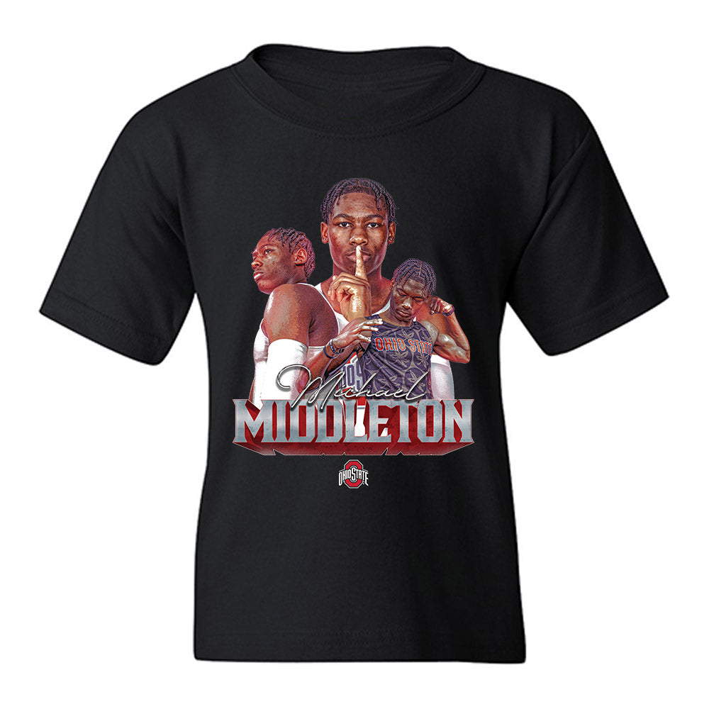 Ohio State - NCAA Men's Track & Field : Michael Middleton - Player Collage Youth T-Shirt-0
