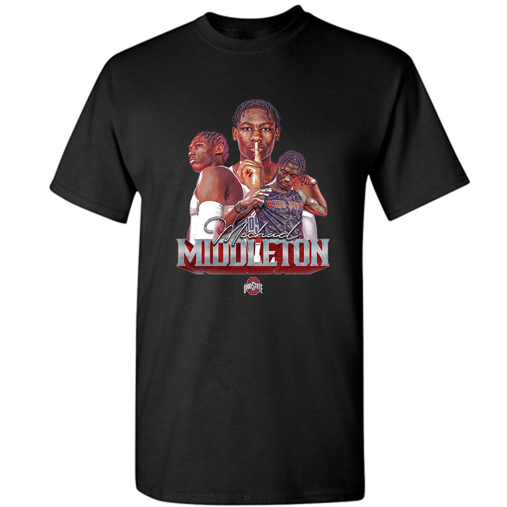 Ohio State - NCAA Men's Track & Field : Michael Middleton - Player Collage T-Shirt-0
