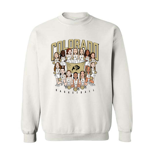 Colorado - NCAA Women's Basketball : - Team Caricature Crewneck Sweatshirt-0