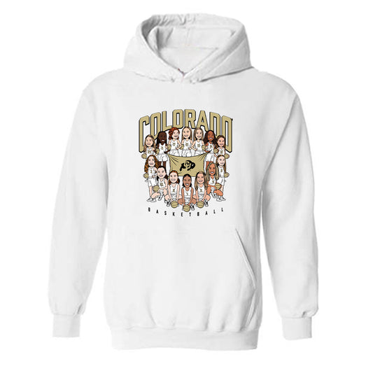 Colorado - NCAA Women's Basketball : - Team Caricature Hooded Sweatshirt-0