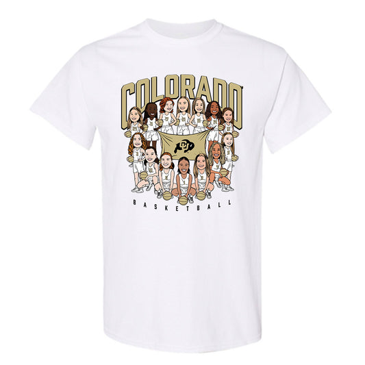 Colorado - NCAA Women's Basketball : - Team Caricature T-Shirt-0