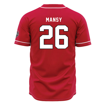 New Mexico - NCAA Baseball : Luke Mansy - Red Jersey-1
