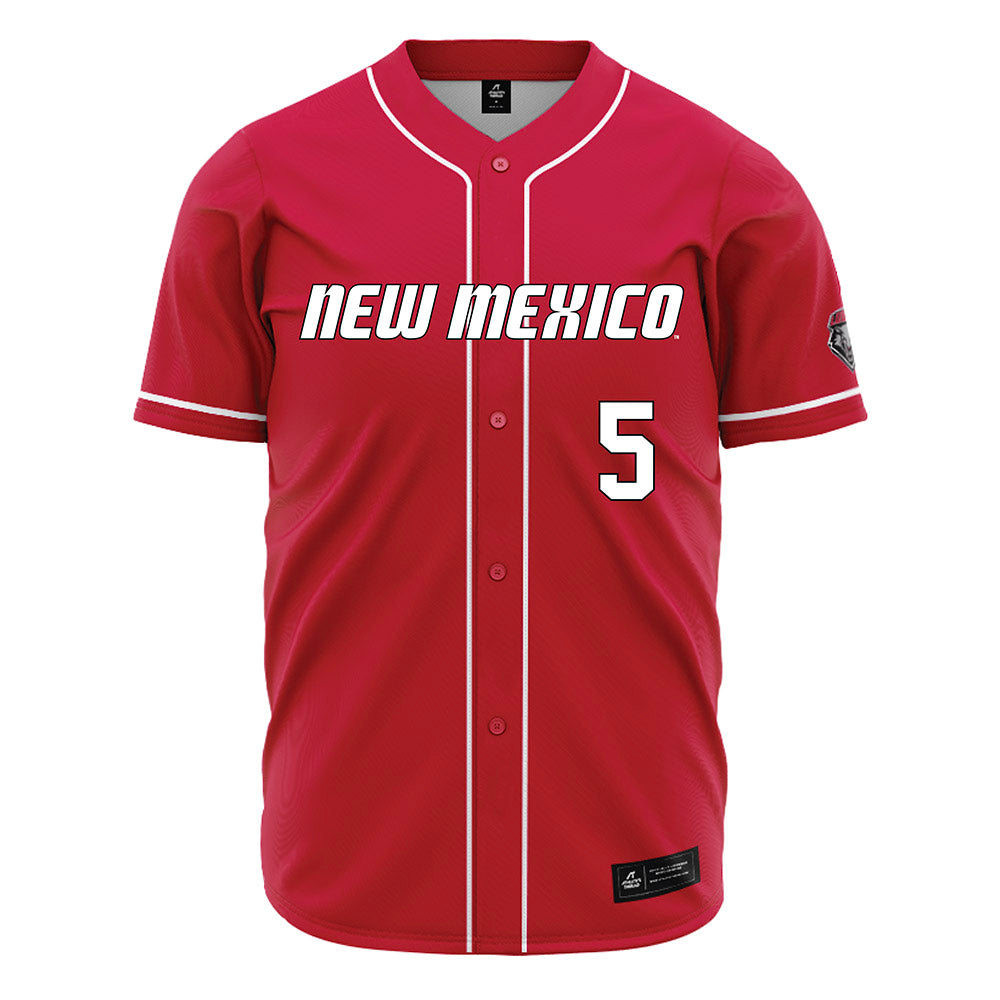 New Mexico - NCAA Baseball : Shane Miller - Red Jersey-0